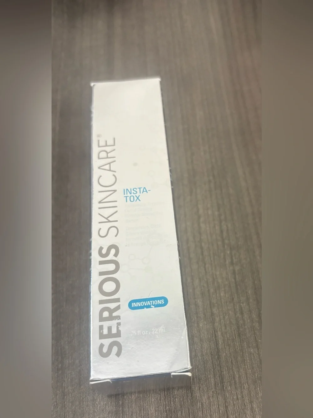 Serious Skincare Insta-Tox Facial Firming Wrinkle Smoothing Serum .75fl.oz NIB